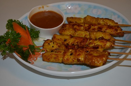 Grilled Satay Chicken Skewers