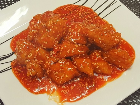 Chicken with Sesame in Chilli Sauce